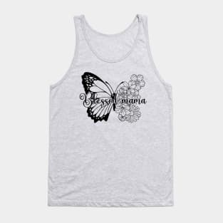 Blessed Mama Floral Butterfly Retro Vintage Mother's Day Tank Top